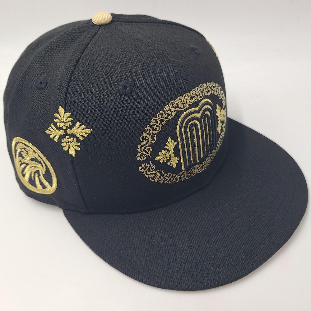 Mexico Hat Fitted 7 5/8 New Era 59Fifty Black Gold National Team Baseball Men